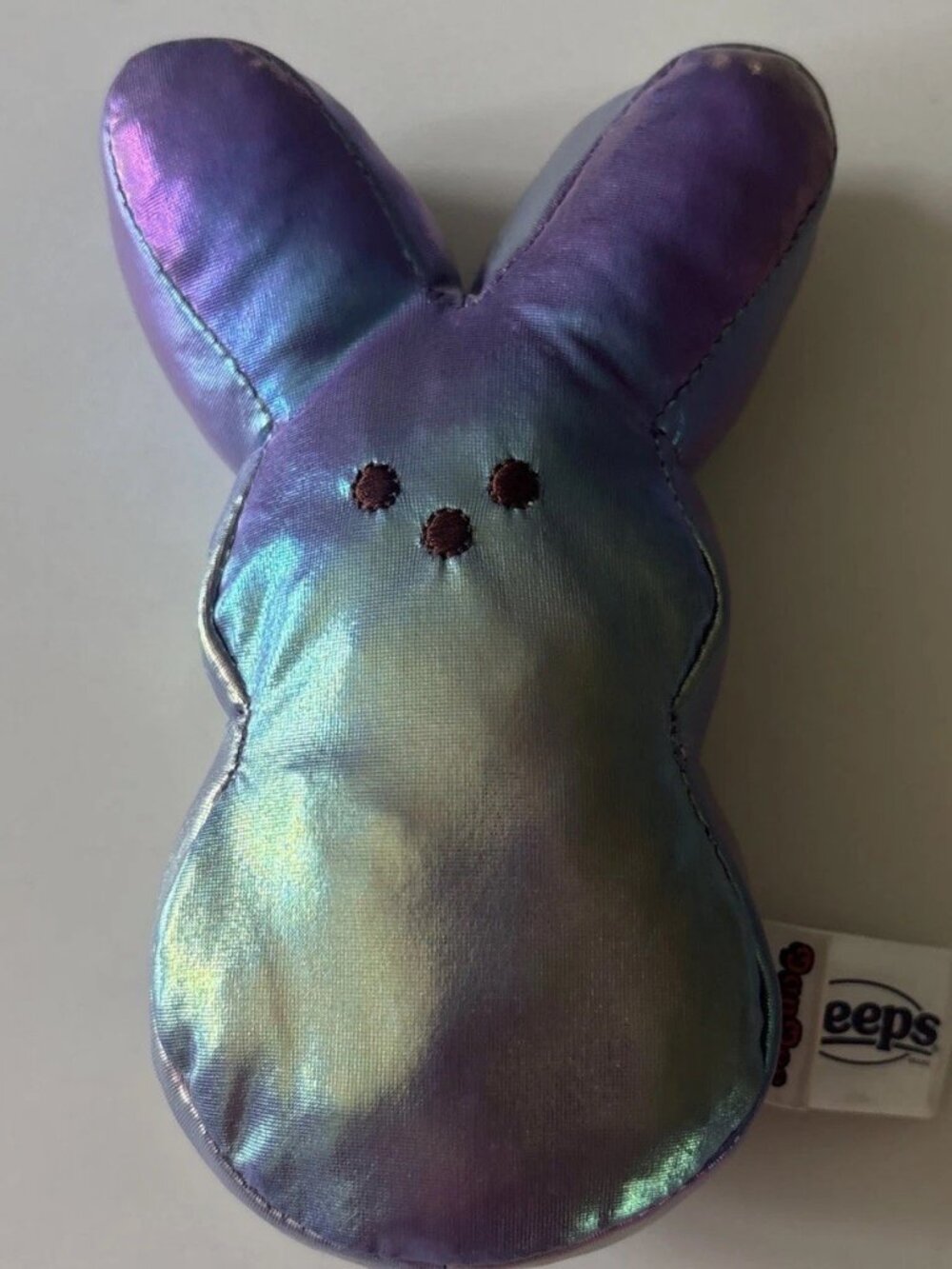 NEW Iridescent shiny PURPLE PEEPS bunny plush stuffed animal toy